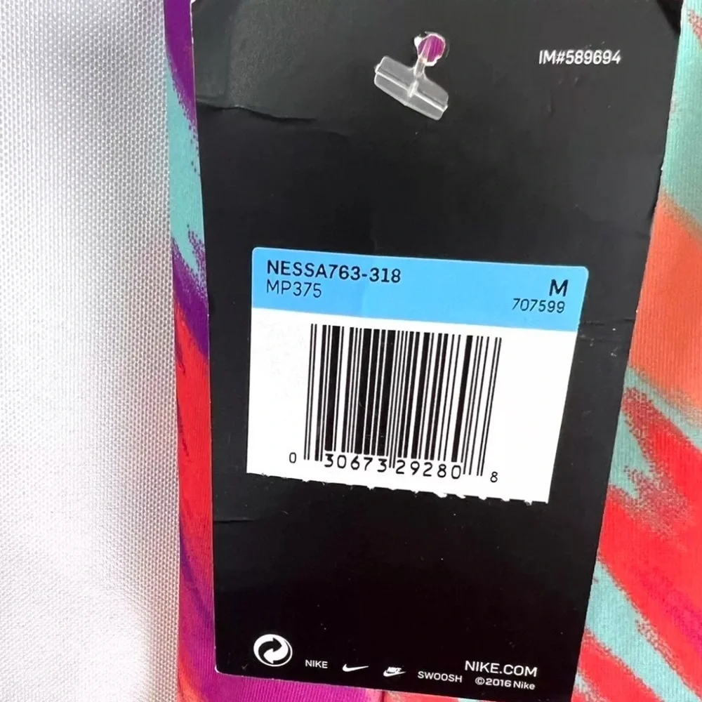 Nike Girl’s Crossback Multicolored One Piece Swimsuit Size M